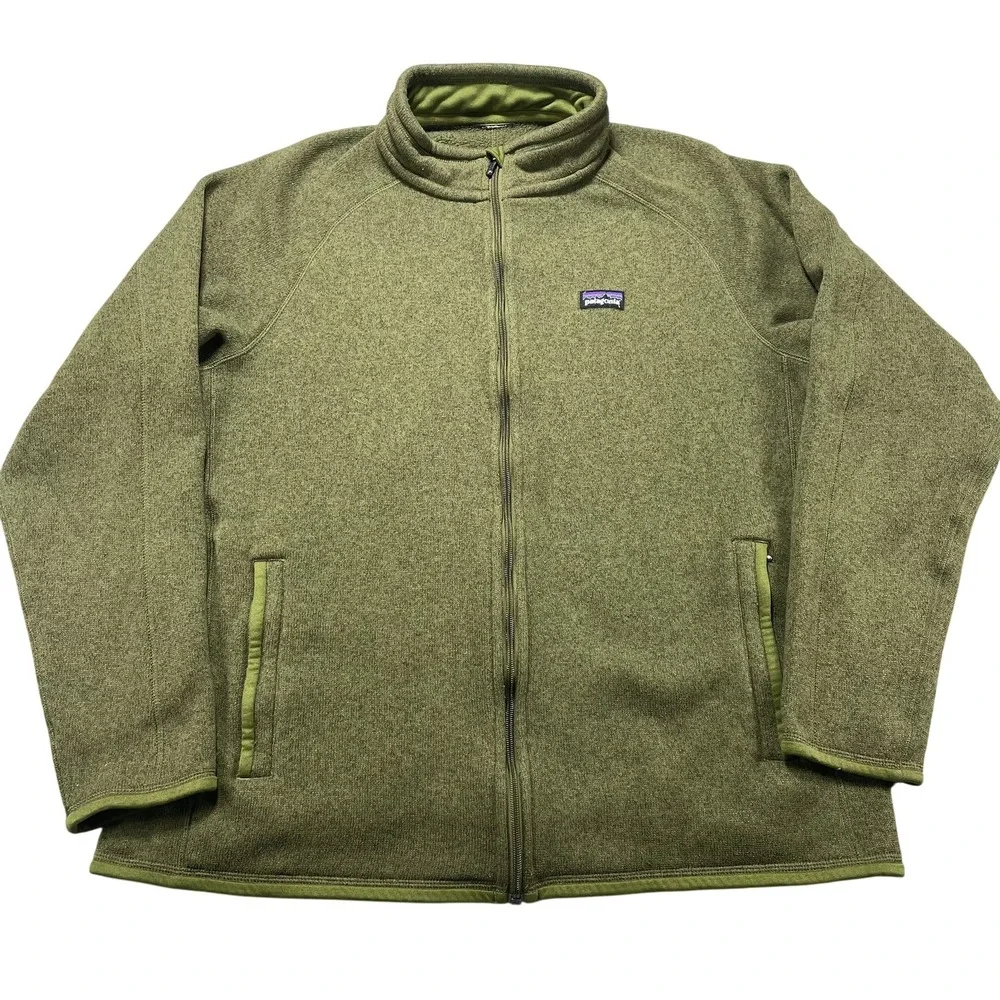 Patagonia Jacket Mens Large Green Better Sweater Fleece Full Zip Hiking Outdoor